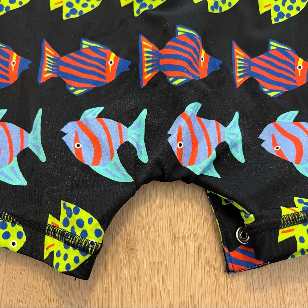 Hanna Andersson One Piece Swimsuit Rash Guard Fish 12-18 months - Picture 9 of 9